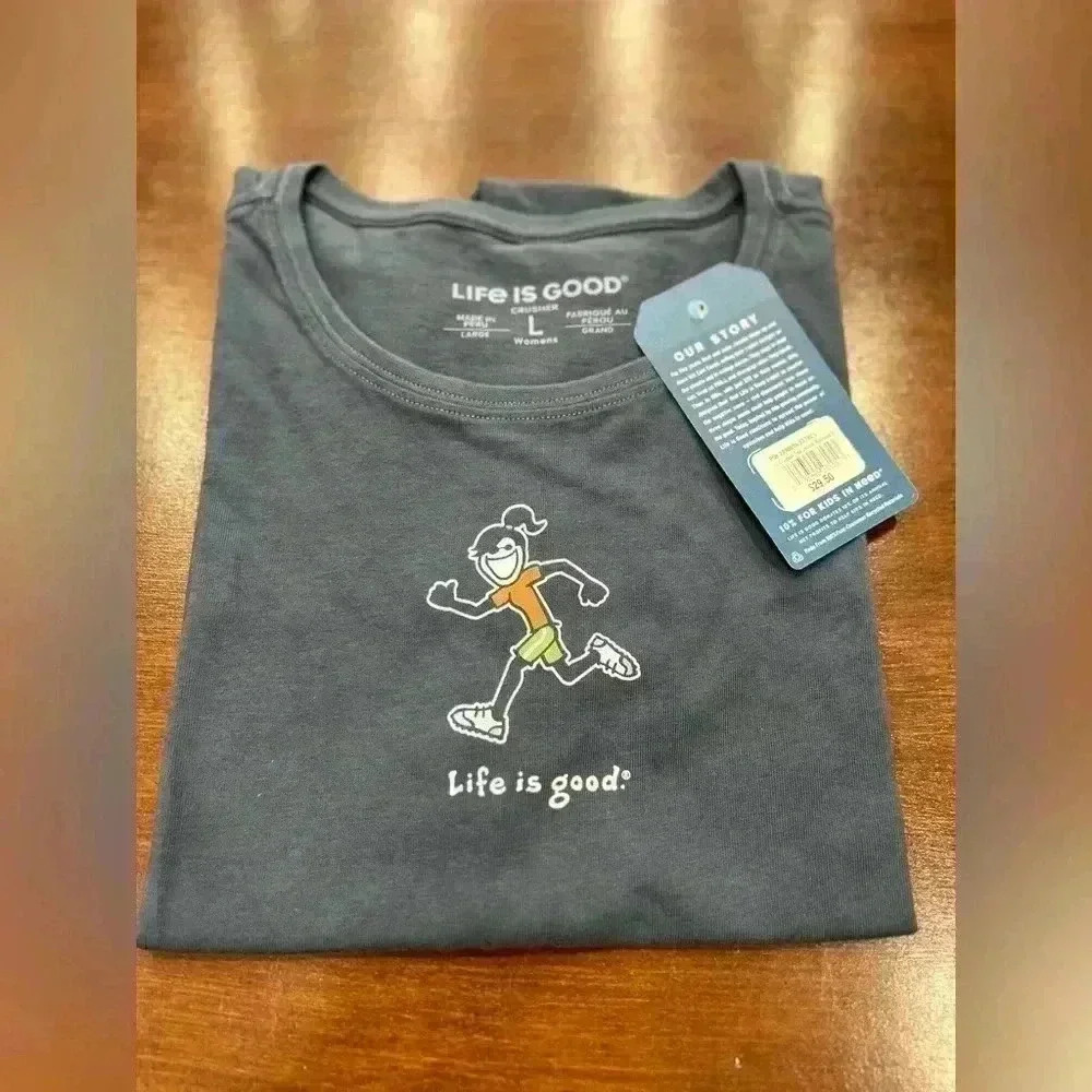 Life is Good Crusher Running Tee - Picture 2 of 3